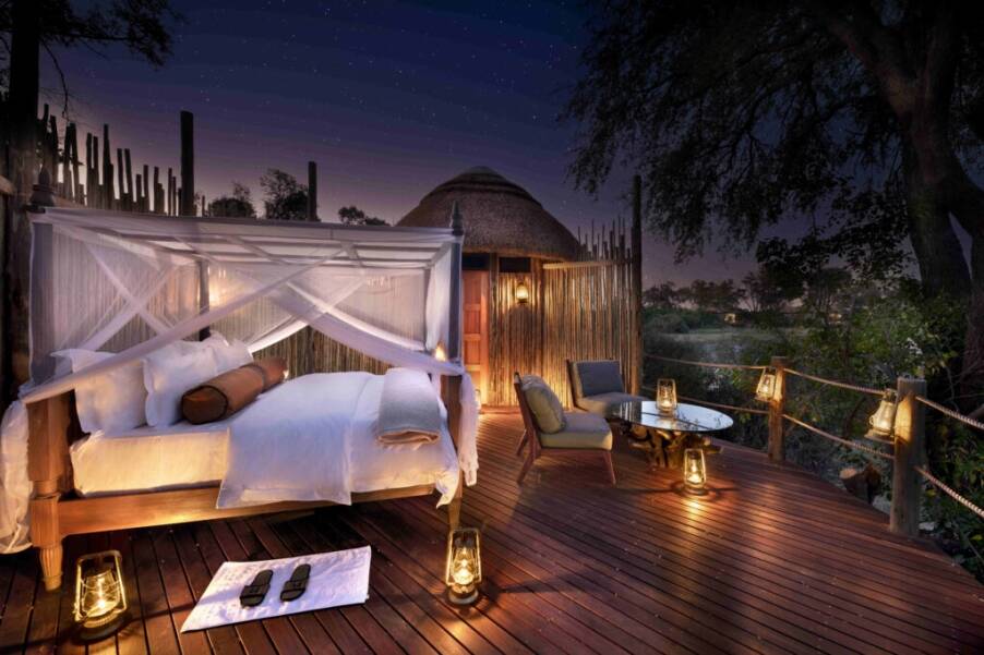 bed under the stars